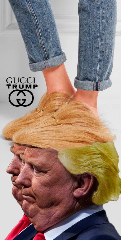 gucci slipoers|gucci slippers like trump's hair.